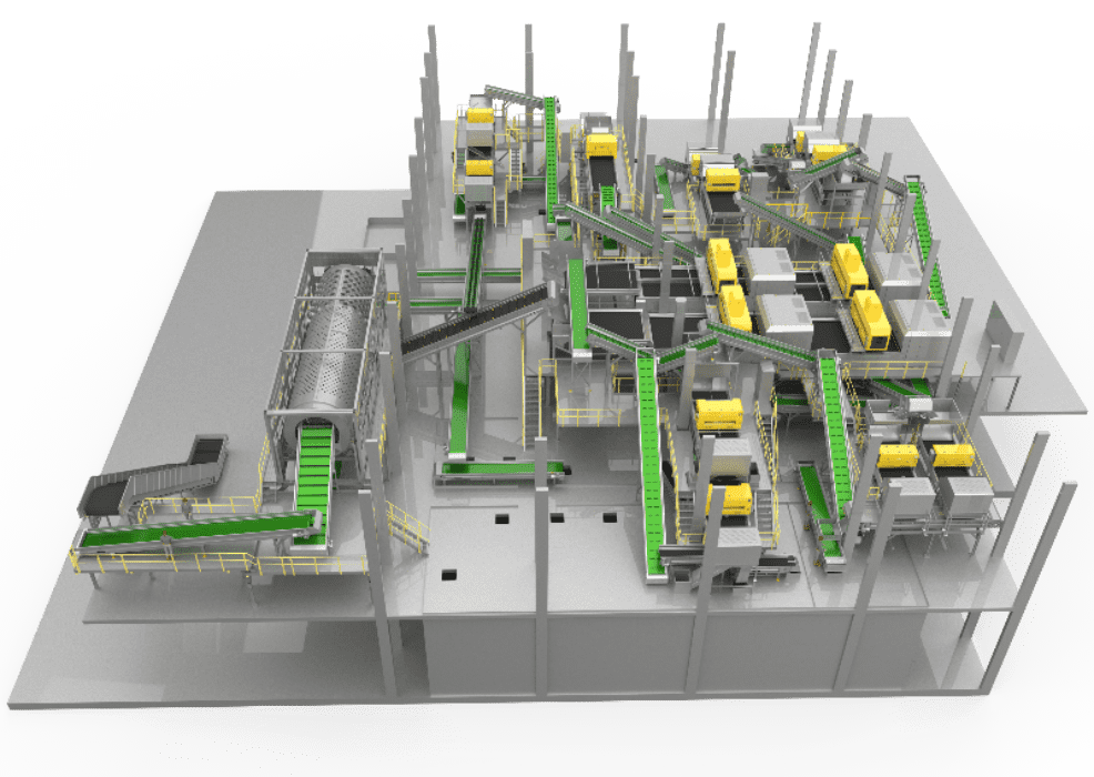 Taiwan Mixed Waste Plastic Fully Automatic Sorting Center